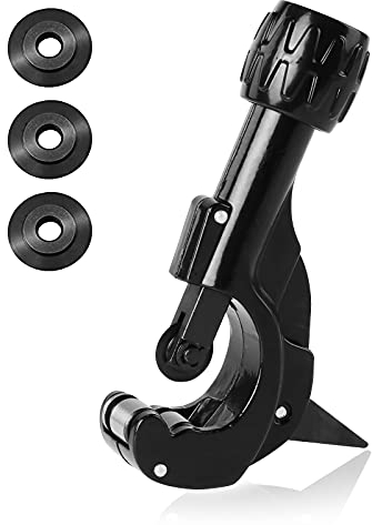 ZHOUSTOU Edelstahl Rohrschneider 3-35 mm mit Entgrater und 3 Ersatz Schneidräder Pipe Cutter Rohrabschneider für Edelstahlrohre Kupferrohr Alurohr