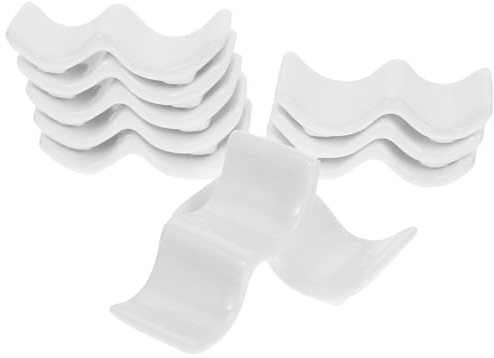 iplusmile 10 Pièces Repose- en Céramique Style Dîner Cuillère Porte-Fourchette Porcelaine Cuillère Support Couteau Support Pendaison de Crémaillère pour La Maison