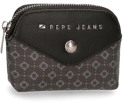 Pepe Jeans Bethany Portafogli e portamonete in similpelle, nero, verde, diverse misure, Nero, taglia unica, Borsa rotonda