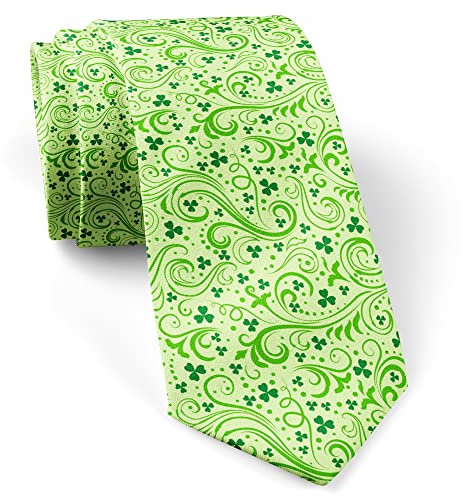 747 Grüner St. Patricks Krawatten Seidenweich Business Krawatte Elegant Krawattenschal Für Herren Büro Hochzeit