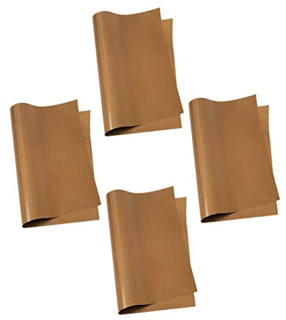 UPKOCH Lot De 4 Tapis De Cuisson Anti-AdhéRents En TéFlon, RéUtilisables Et RéSistants à La Chaleur, 40 X 60 Cm, IdéAl Pour Four Et PâTisserie, Couleur Café