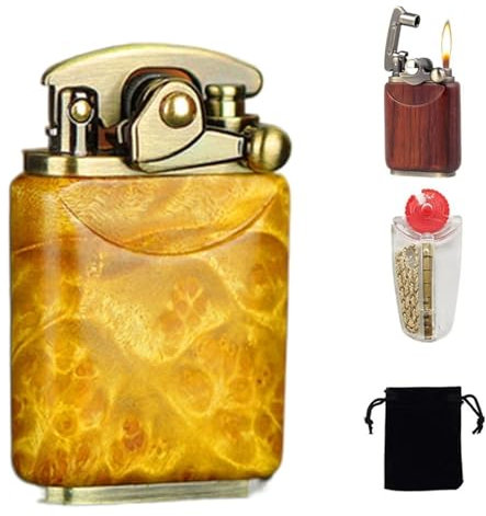 Kerosinfeuerzeug, winddicht, weiche Flamme, Retro-Feuerzeug mit weicher Flamme, Kipphebelfeuerzeug, Metall, tragbares Feuerzeug, geeignet for Kerzen, Grillen, Camping, Herrengeschenk (Kraftstoff nicht