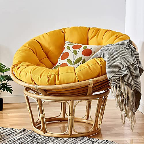 ZJFJMBD Papasan Stuhlkissen, Rundes Papasan Stuhlkissen, Kissen für Papasan Stuhl, Polyrattan Sesselkissen, Hängesessel Kissen - Nur Kissen