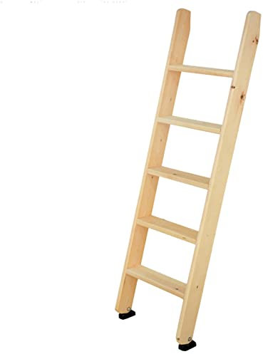 Générique Porte-Serviettes Échelle de lit échelle Universelle de lit superposé en Bois 4/5 marches échelle Double Robuste pour Un Usage Domestique avec Coussinets en Caoutchouc échelle inclinée s