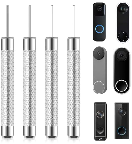 Abeillo 4Pack Doorbell Removal Pin Release Key Security Removal Tool Replacement Compatible with Nest Video Doorbell Blink Google Nest Eufy Video Doorbell Ring Doorbell Accessories