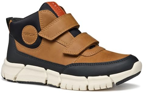 Geox J Flexyper Boy, Bota de Tobillo, marrón Claro, 39 EU