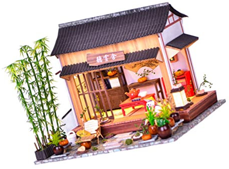 Toyvian 1ensemble Maison Chinoise Miniature Modèle De Jardin Traditionnel à Assembler pour Développe Les Compétences Manuelles Et Éducatives
