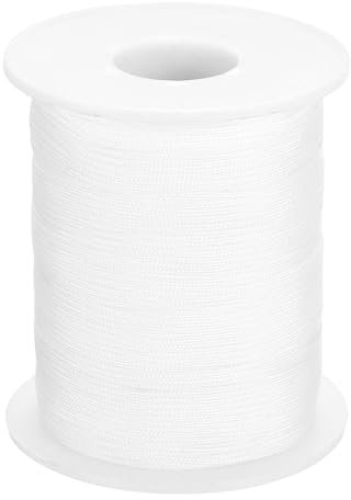 sourcing map Braided Lift Shade Cord, 1mm 109 Yards Roman Shades Cord Braided Nylon Cord String Necklace Bracelet String Cord for Roman Blind Shade Rollers DIY Craft, White