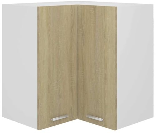 Myheimly Eckhängeschrank Sonoma-Eiche 57x57x60 cm Holzwerkstoff Küchenschrank Küchenzeile Küchenmöbel Unterschrank Küchenunterschrank Schrank