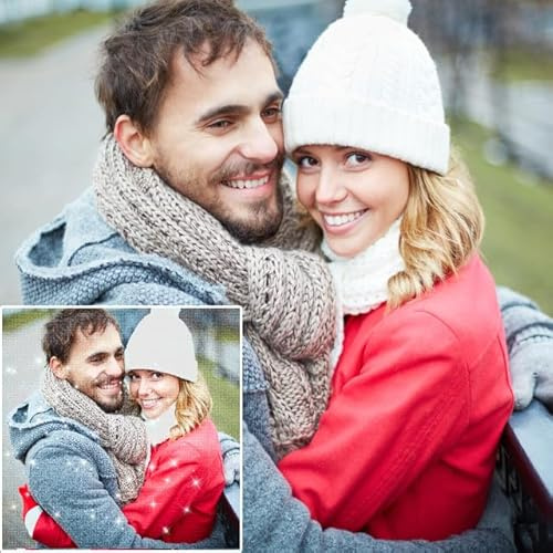 Rainsar Diamond Painting Eigenes Foto,Personalisierte Diamont Painting Selbst Gestalten,5D Daiming Panting Set,Benutzerdefinierte Design 5D Full Drill Bilder Home Decor, 30x40 cm