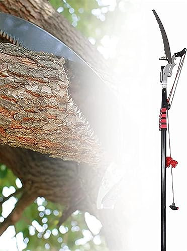 Telescopic Pole Saw - Professional Extendable Pruning Saw for Gardening, Landscaping, and Tree Trimming - Manual Tree Pruner and Branch Lopper Tool