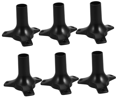 Hemobllo 6pcs Garden Lamp Base Replacement, Outdoor Solar Light Holder for Lawn and Pathway, Sturdy Plastic Lamp Holder Accessories for Garden Solar Lights