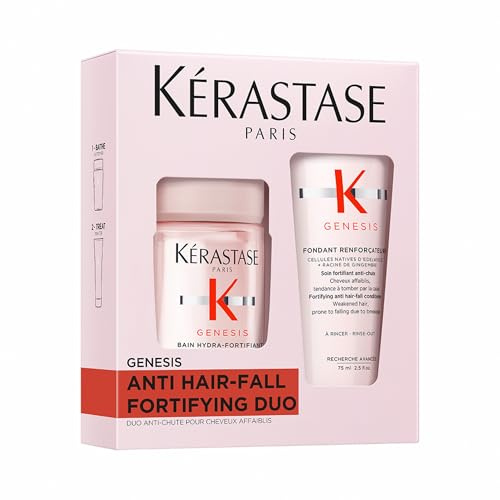 Kérastase, Genesis, routine de soin avec shampooing (80 ml) et après-shampoing (75 ml), kit d'essai pour cheveux fins et cassants, contre la perte de cheveux due à la casse