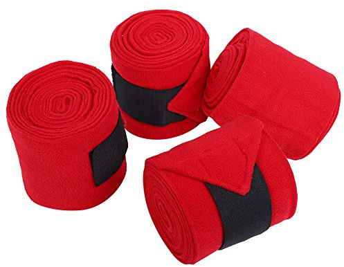 Cryfokt Vendaje para Patas de Caballo, Envoltura Antideslizante Gruesa Roja para Protección de Patas de Caballo, Vendaje para Envolturas para de