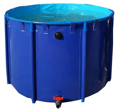 Piscina rotonda in tela di PVC con staffa in metallo, facile da installare, 200 cm x 60 cm, ideale per acquari Koi e pesci rossi, piscina da giardino fuori terra
