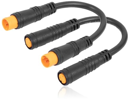 3 Pin E-Bike Throttle Connectors,2Pcs Electric Bicycle Sensor Thumb Throttle Cable Wire,Ebike Waterproof Extension Cable Connector Compatible with Motor,Female to Female and Male to Male Cables