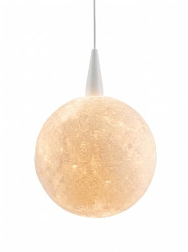 Moonwerk Lampenschirm Mond (12cm) – 3D-Druck Ganzjahres-Deko passend für 13cm Sterne (Typ A1 / E10 Stecksystem) – Made in Germany – 24h Einzelfertigung – Weiß