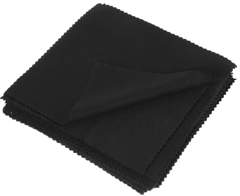 KAILIKETIY Paño de Limpieza de Microfibra para Gafas Negro Reutilizable, 100 Piezas Cuadradas para Limpiar Pantallas y Lentes Alta Absorción