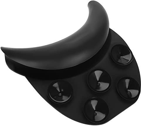 Decumeby Salon SPA Champú de Silicona Tazón Pinza Cojín para Reposacabezas para Lavabo de Lavado de Cabello, Soporte Estable para Peluquería, Negro