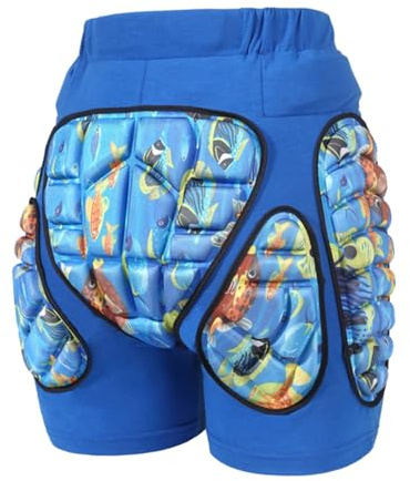 Tsophreniq Pantaloncini imbottiti 3D Hip Butt Pad Protettivo Imbottito Pantaloni Corti Traspirante Regolabile per Bambino Adulto Snowboard Sci Hip Shorts