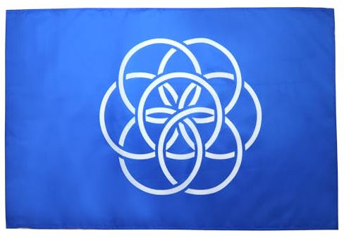 AZ FLAG Flagge Planet Erde 150x90 cm Blauer Planet Polyester 100D Hohlsaum | Für innen und außen dekorative Flagge doppelte Nähte und verstärkte Kanten mit Masttunnel 100D Polyester