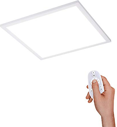LED Deckenleuchte flach, 45x45 dimmbar warmweiss - kaltweiss Fernbedienung | Farbtemperatur einstellbar mit Fernbedienung, warmweiß - kaltweiß, für Wohnzimmer, Küche und Bad