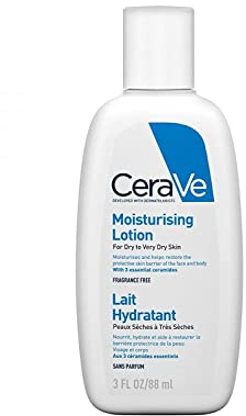 CeraVe Moisturising Lotion for Dry Skin with 3 Ceramides, Travel Size, 88ml
