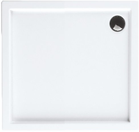 Schedpol Duschwanne 70x80x5 Duschtasse für Duschkabine Rechteck Extra Flach Ablauf weiß Acryl Corrina AP90