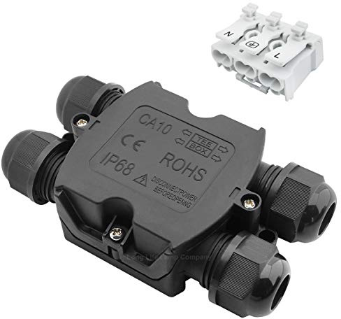 Waterproof IP68 Electrical 4 Way Junction Box Cable Wire Connection Box Push Clip Non Screw WB4WF
