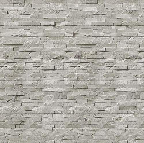 Wet Wall Panels - Tongue & Groove Waterproof Cladding Fixings for Home, Bath, Bathroom Wall - Replacement Decorative Panelling, No Grouting (Natural Stone Light Grey)