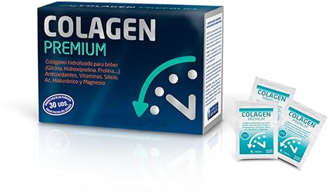 Tequial COLAGEN PREMIUM Complemento Alimenticio, 30 Sobres Monodosis | Colágeno Hidrolizado, Antioxidantes, Magnesio, Ácido Hialurónico, Fabricado en España