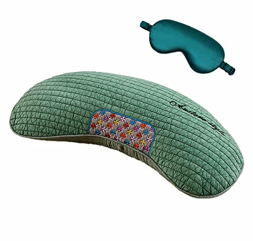 ZHIWEIKJ Buckwheat Pillow, Buckwheat Neck Pillow for Sleeping U Shaped Pillow Cooling Travel Head Support Pillow for Neck Pain Relief Side Sleepers Buckwheat Hulls Concealed Zipper