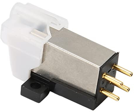 Moving Magnet Turntable Cartridge, Replacement Vinyl Record Player Half Drilled Cone Needle Stylus for Vintage LP for Record Player Phonograph