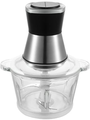 KUKEN Hachoir à Verre 500W, Bol 2L, Transparent