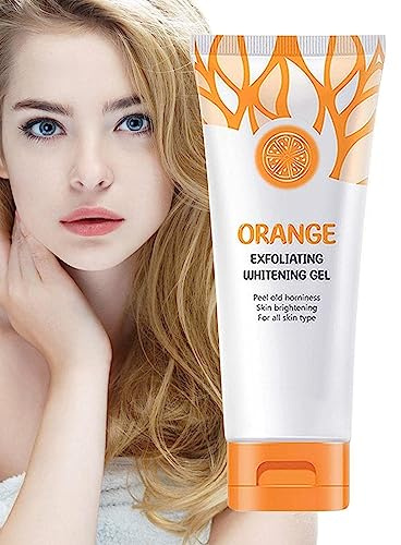 Orange Exfoliating Whitening Gel, Orange Exfoliating Gel Scrub Face Body Skin,Natural Orange Peeling Gel Face Scrub,Deep Cleansing Moisturizing Facial Exfoliator 50g (1 Pcs)
