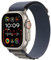 Apple Watch Ultra 2 (GPS + Cellular, 49 mm) Smartwatch mit robustem Titangehäuse und Alpine Loop Armband (Medium) in Blau. Fitnesstracker, präzises GPS, extra Lange Batterielaufzeit, CO₂ neutral