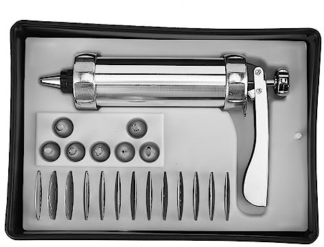 Pistola Per Pressa Per Biscotti Per Biscotti, Kit di Stampi Per Pressa Per Biscotti in Lega di Alluminio Per La Decorazione di Biscotti Per Torte Fai-da-te