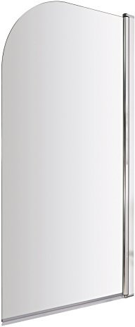 Parete per vasca da bagno reversibile in vetro temperato di sicurezza, 6 mm, cromato