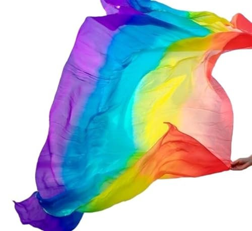 LIZHAYG Bauchtanz-Seidenschleier Frauen Bauchtanz Seidenschleier (Color, Size : 270cm 114cm)