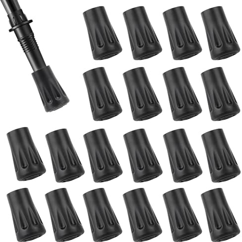 20 Stück Nordic Walking Stöcke Gummipuffer für Wanderstöcke, Gehstock Gummispitzen für Wanderstöcke gummipuffer, Gummi für gehstöcke, Nordic Walking Pads, Gummistopper Aufsätze