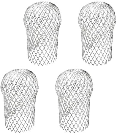 Xptieeck 4 stycken fallrörsskydd för takrännor, 8,9 cm, aluminiumlövfilter, utbyggbar takrännor fallrörsskydd