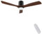 AUTODAY Ventilateur Du Plafond Avec Lumière 24W Et Télécommande, Blanc Avec Pales Bois Naturel / 32W Dc Motor, Silencieux, 132 Cm, 6 Vitesses, Minuterie, Fonction Été Hiver (Marrone)