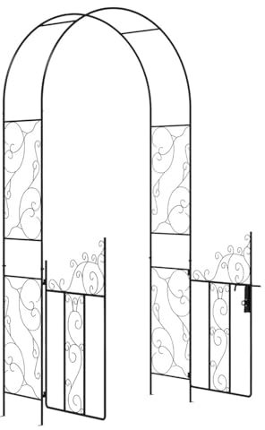 HKYBCF Arche de Jardin Arche de Jardin en métal de 7,5 pi avec Portail, Treillis de tonnelle de Jardin for Plantes grimpantes, rosiers, vignes, Arche de Mariage for Jardin extérieur