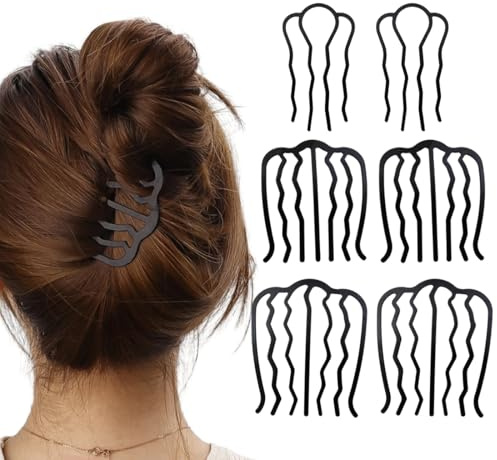 ZORVUJI 6 Stück Haar Steckkamm Metall Haarkämme Haarschmuck für Frauen Mädchen (3 Größen)