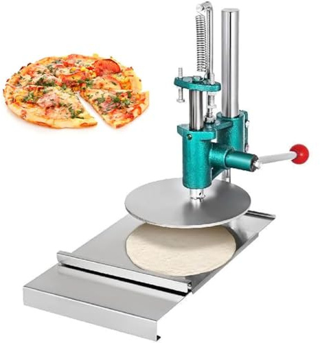 YANDDEA Pizzateigpresse, elektrische Gebäckmaschine, manuelle Teigrolle aus Edelstahl, Nudelmaschine für Pizzateiggebäck,32model-16cm