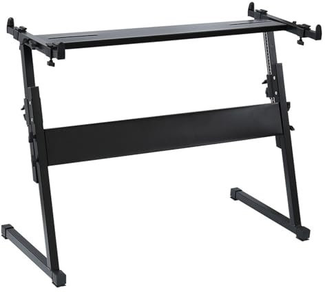 Soporte ajustable para teclado de piano estilo Z para pianos eléctricos de 61 a 88 teclas, resistente y portátil, mesa de teclado musical