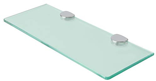 Mooche Étagère Murale Étagère en Verre, Étagère Douche pour Salle de Bain, Longueur de 38 CM avec Supports d'Étagère, Robouste et Pratique