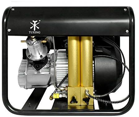TUXING 4500Psi Scuba PCP luftkompressor, dykflask PCP-kompressor Inbyggt tvåstegs vatten-oljefilter, kompressor för dykning/brandbekämpning/paintball 220V