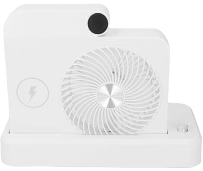 Ventilador de Escritorio Portátil Pequeño Ventilador Portátil Fold Smart Fanner para Oficina en Casa, Pequeño para Escritorio Móvil Estándar, Mesas (White)