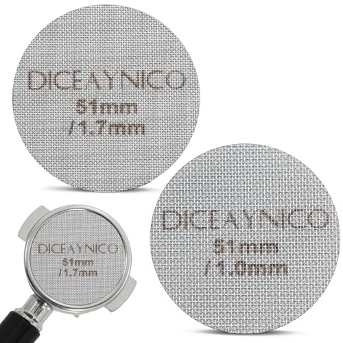 Diceaynico 2 Puck Screen Espresso, Filtro Metálico, 51 mm